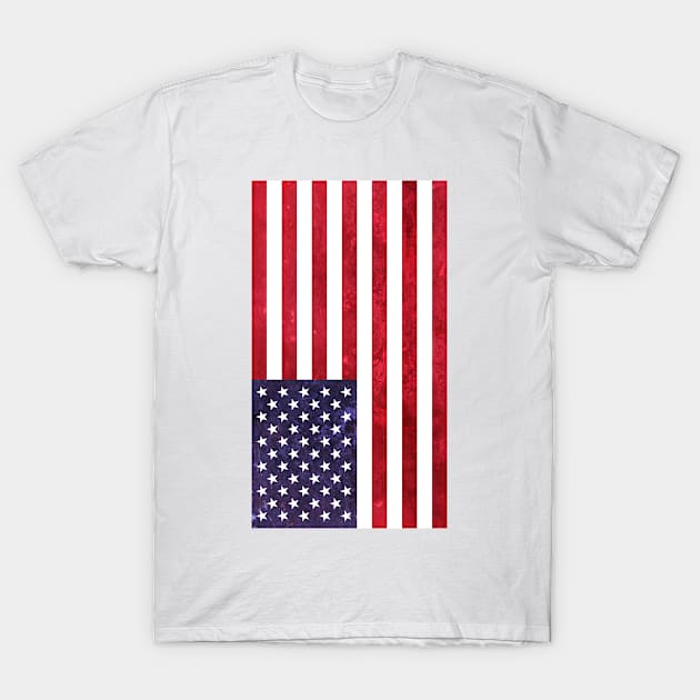 Grungy American Flag T-Shirt by CubeLab Media